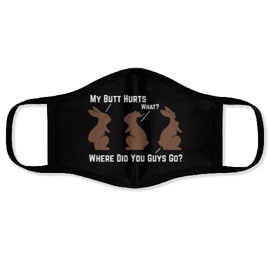 Happy Easter Motif Easter Eggs Funny Easter Bunny Face Masks