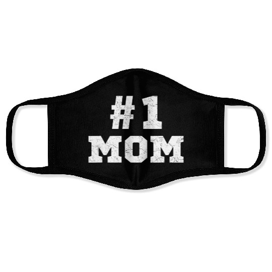 Mother's Day Gift For Mom Funny Number 1 Mom Birth Face Masks