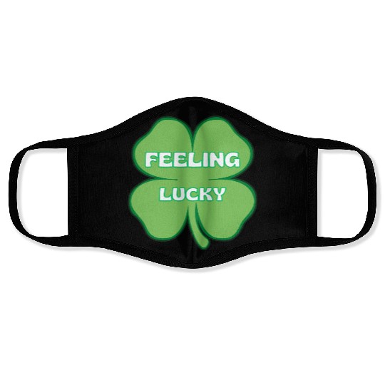 FEELING lucky funny St. patty's day Face Masks