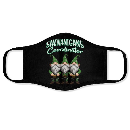 Shenanigans Squad Gnomes St Patrick's Day Face Masks