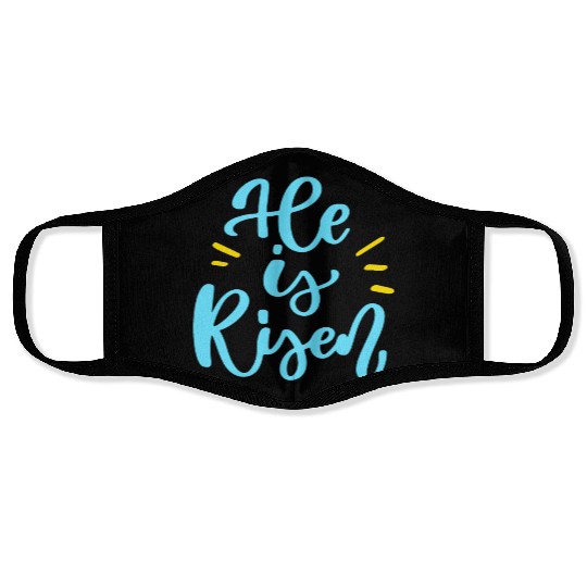 He Is Risen Religious Easter Face Masks