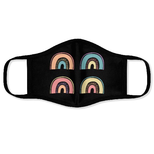 Multi Rainbow Face Masks