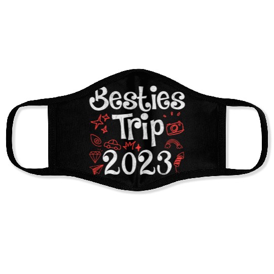Besties Trip 2023 Summer Vacation Spring Break Face Masks