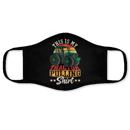 This Is My Tractor Pulling Face Masks Tractorpulling