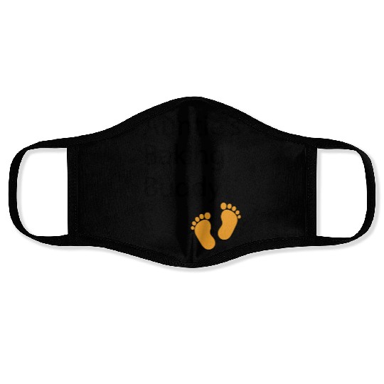 Auntie's Baking Buddy Baking aunt, baking baby Face Masks