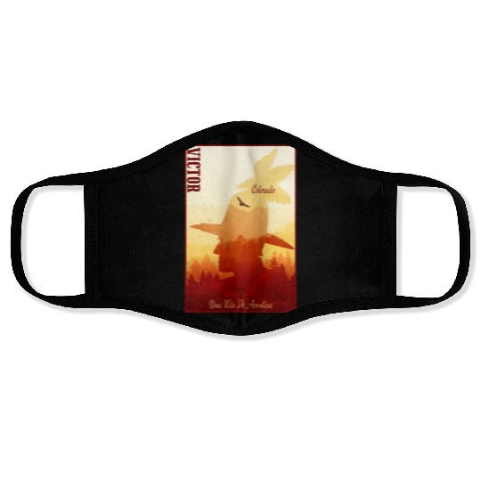 Victor Colorado wild west town Face Masks