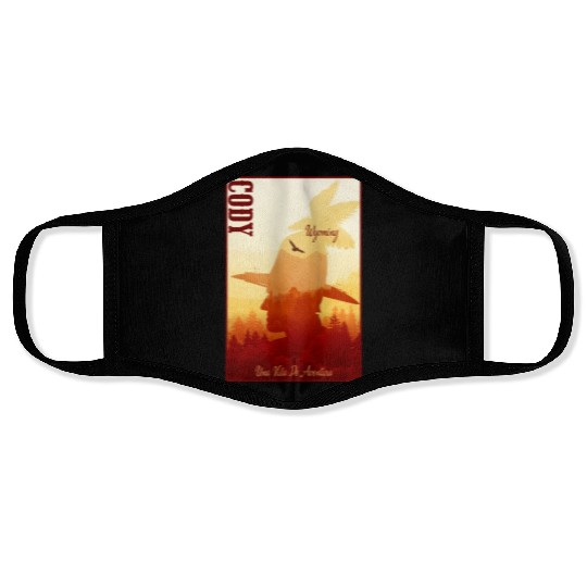Cody Wyoming wild west town Face Masks