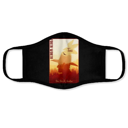 Forth worth Texas wild west town Face Masks