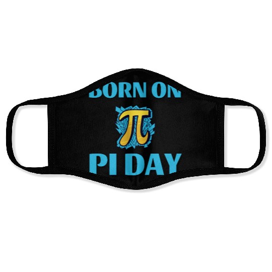 Born on pi day cool math Face Masks