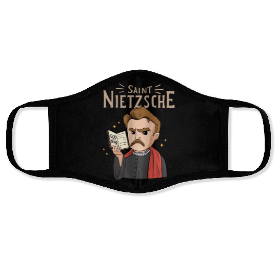 Saint Nietzsche Design for a Philosophy Student Face Masks
