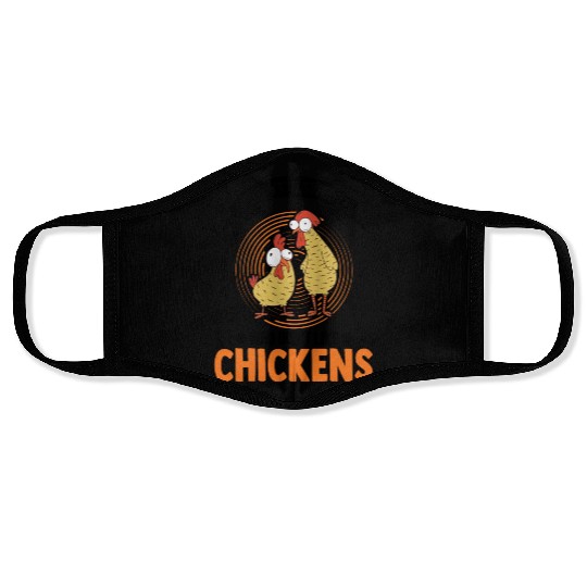 Chickens Chicken Farm Farmer Face Masks