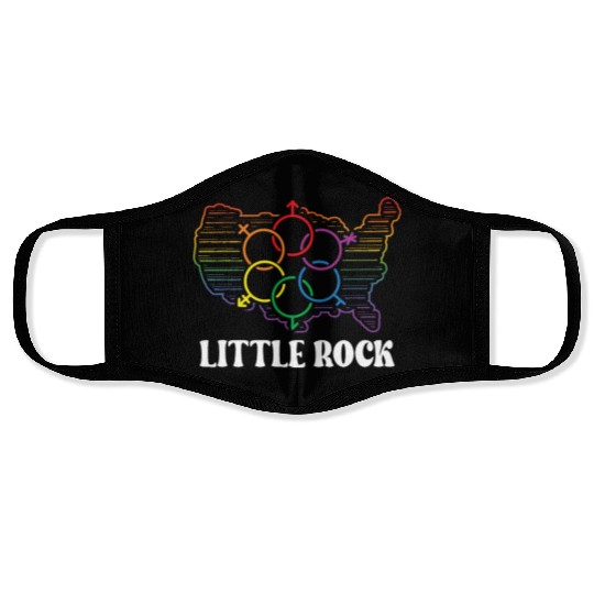 Little Rock Pride Month Pride Flag LGBT Community Face Masks