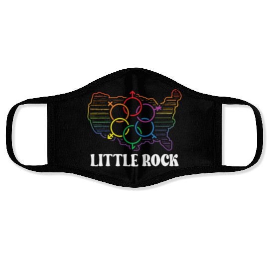 Little Rock Pride Month Pride Flag LGBT Community Face Masks