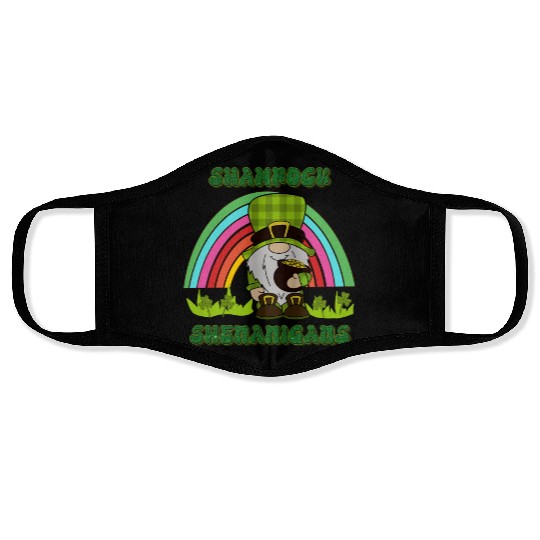 Shamrock Shenanigans Gnome Face Masks
