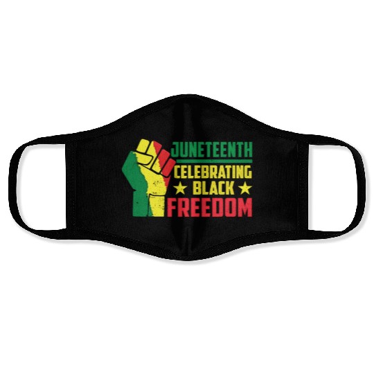 Juneteenth Celebrating Black Freedom Africa 1865 Face Masks