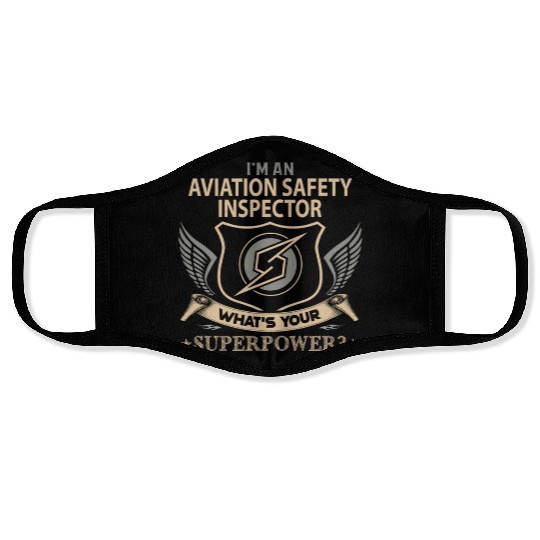 Aviation Safety Inspector Face Masks - Superpower Job