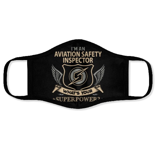 Aviation Safety Inspector Face Masks - Superpower Job