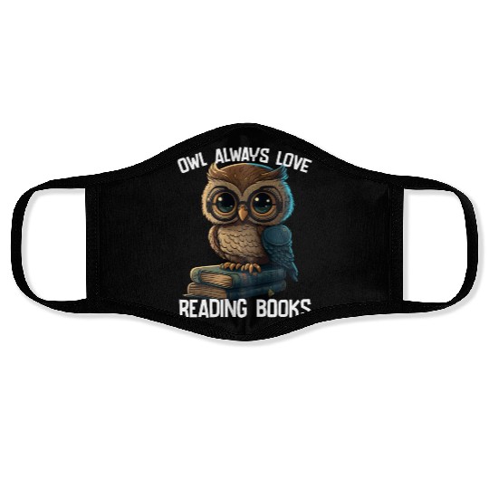 Owl Always Love Reading Books Face Masks