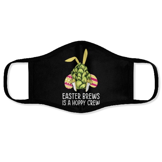 Easter Bunnies Beer Drinking Holiday Rabbit Face Masks