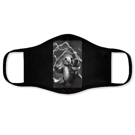 Lightning Bolt Panda Face Masks
