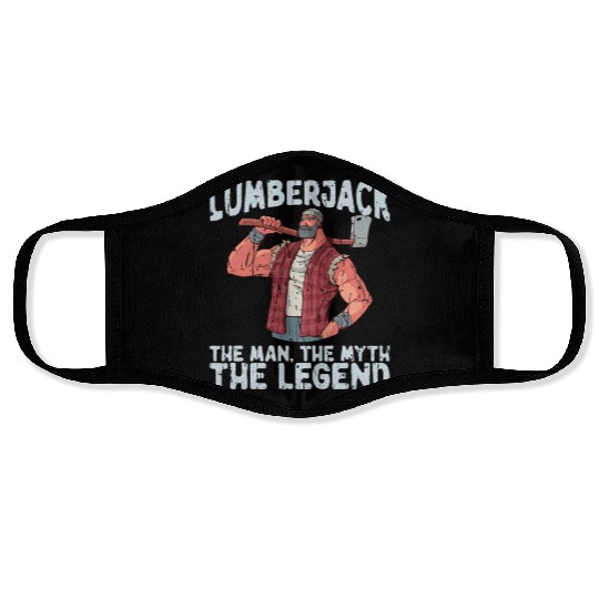Lumberjack - the man, the myth, the legend - Face Masks