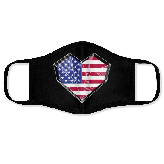 Patriotic America USA Flag 4th Of July American Face Masks