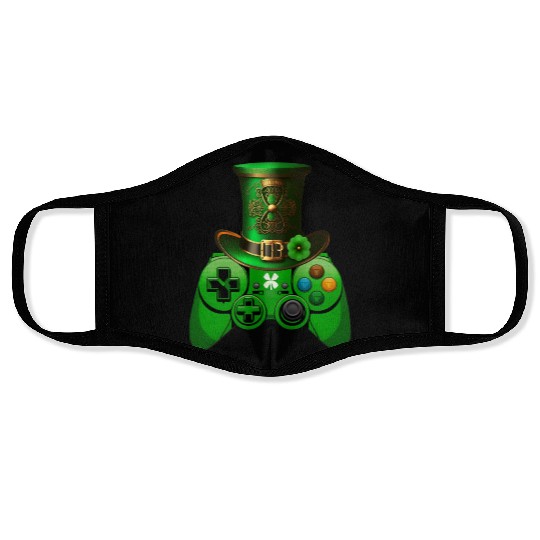 St Patricks Day Video Game Face Masks | Gamer Leprechau