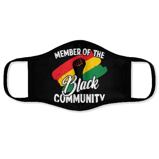 Black history month member of the black community Face Masks