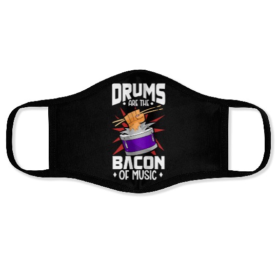 Drummer Drums Music Drum Set Drumming Face Masks