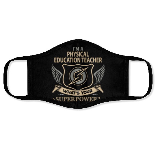 Physical Education Teacher Face Masks - Superpower Jo