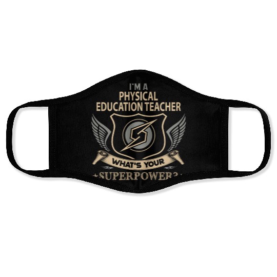 Physical Education Teacher Face Masks - Superpower Jo
