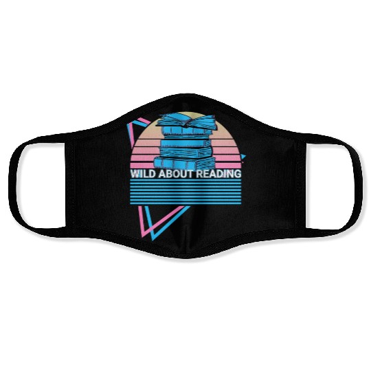 Funny Book Reader Bookworm Face Masks