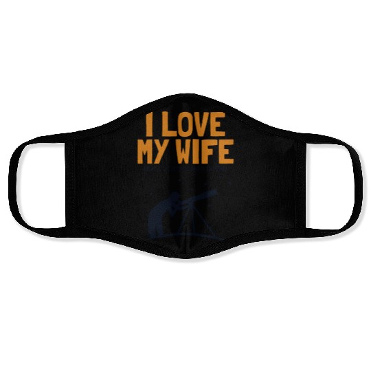 I love my Wife Astronomy Cosmologist Astronomer Face Masks