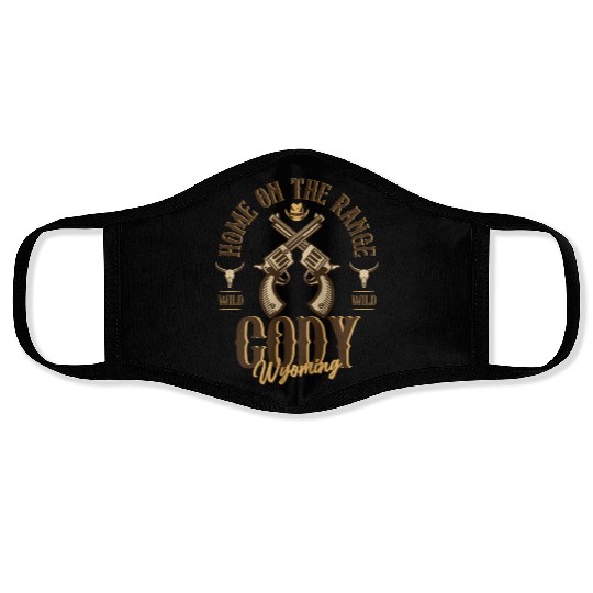 Cody Wyoming wild west town Face Masks