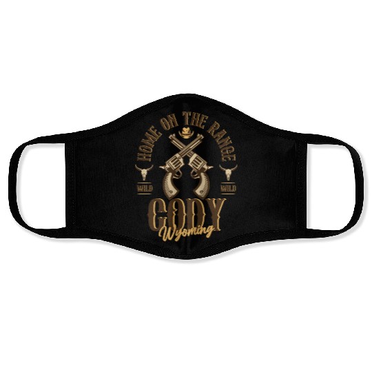 Cody Wyoming wild west town Face Masks