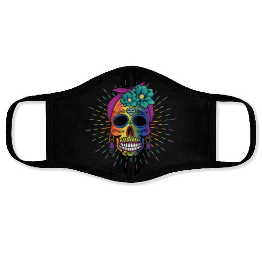 El Dia De Los Muertos LGBTQ LGBT Pride Month Face Masks