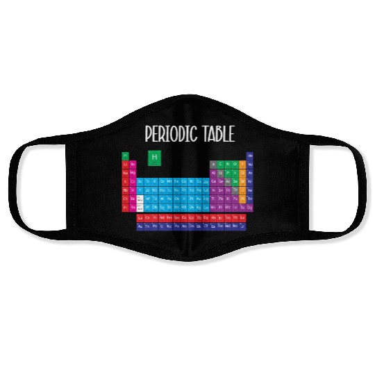 Science Teacher Student Periodic Table OF Elements Face Masks