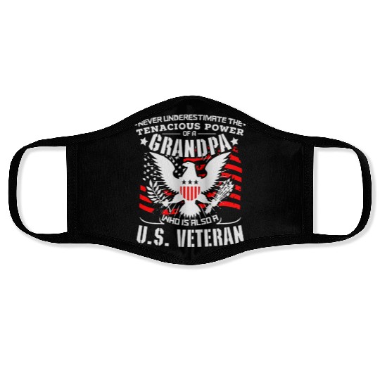 US Army Navy Marine Veteran Face Masks