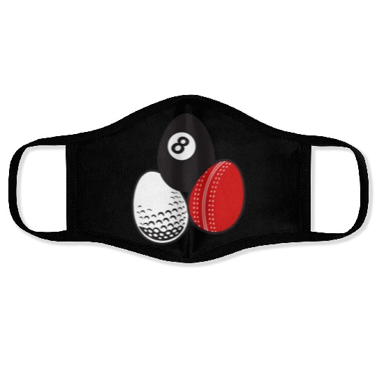 Cue Sports Billiards Cricket Golf Easter Egg Balls Face Masks