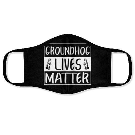 Groundhog Lives Matter Funny Woodchuck Face Masks