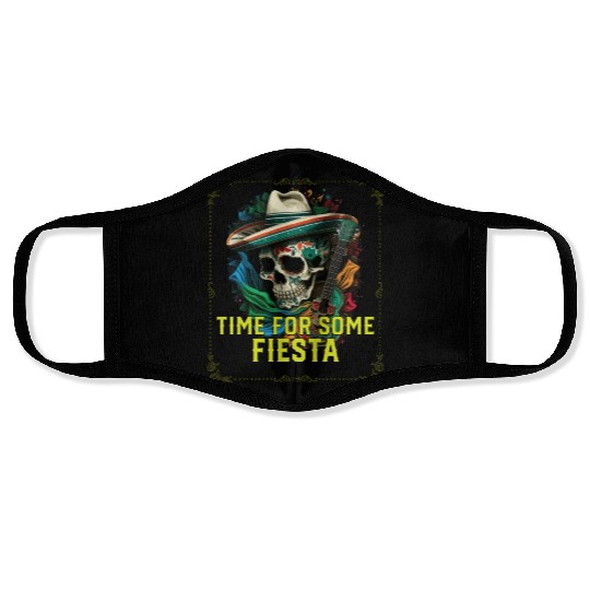 Time For Some Fiesta Cinco De Mayo Mexican Pride Face Masks