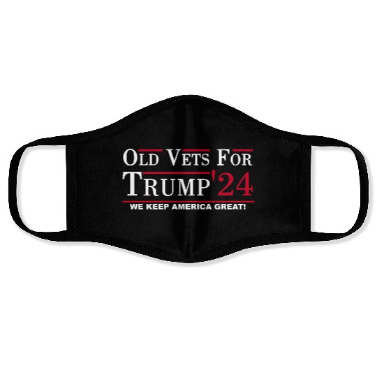 Old Vets For Trump'24 Face Masks