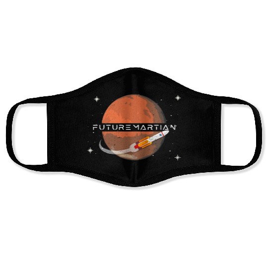 Future Martian Mars Planet Space Lover Face Masks