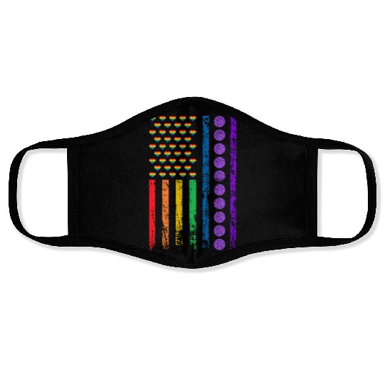 American Sports Rainbow Flag LGBT Pride Month Face Masks