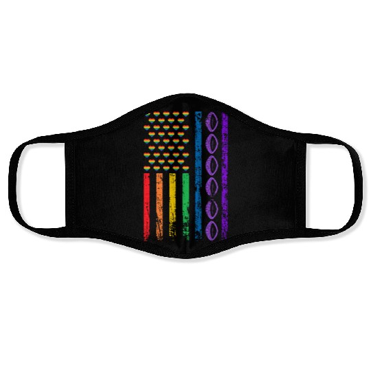 American Sports Rainbow Flag LGBT Pride Month Face Masks
