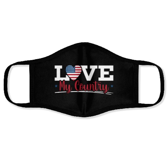 Patriotic America USA Flag 4th Of July American Face Masks