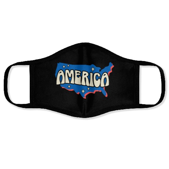 Patriotic America USA Flag 4th Of July American Face Masks