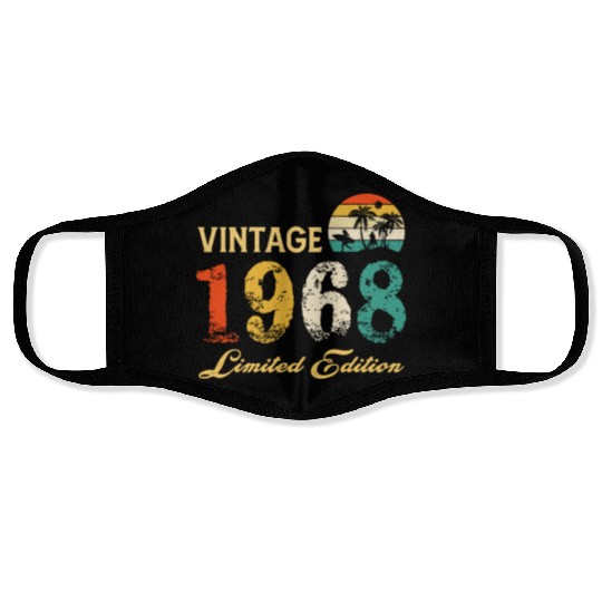 Vintage 1968 Limited Edition Born In 1968 Birthday Face Masks