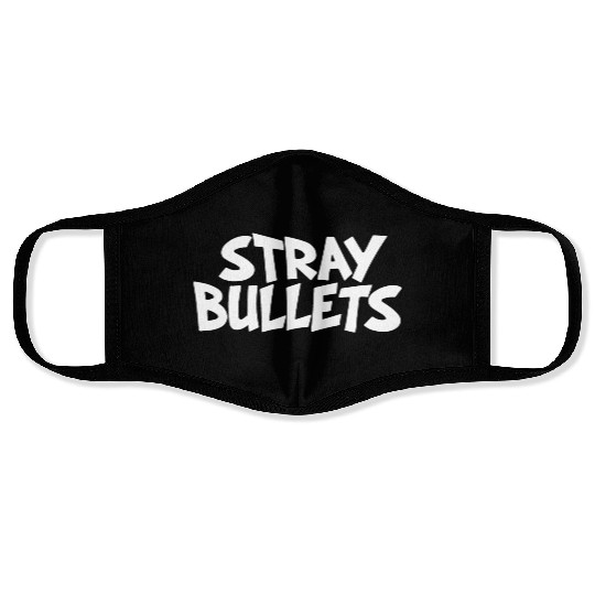 Stray Bullets White Logo Variant Face Masks