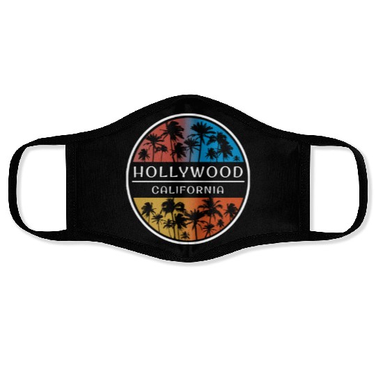 Hollywood California Stylish Vacation Souvenir Face Masks